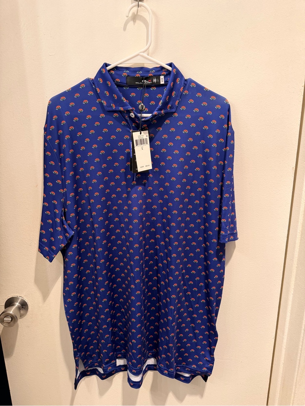 Ralph Lauren Royal Blue Polo with Small Red & White Motif